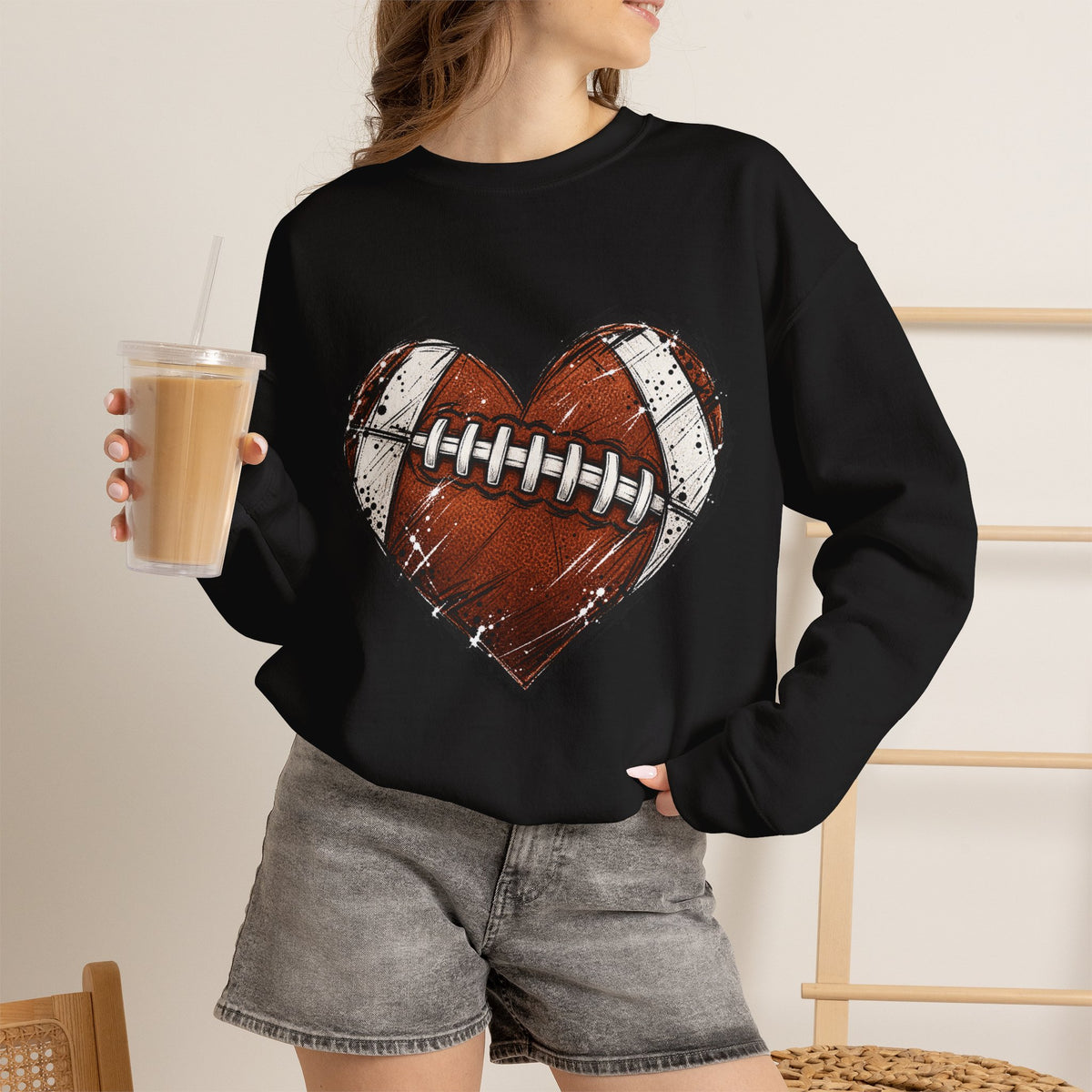 Unisex Heavy Blend™ Football Crewneck Sweatshirt
