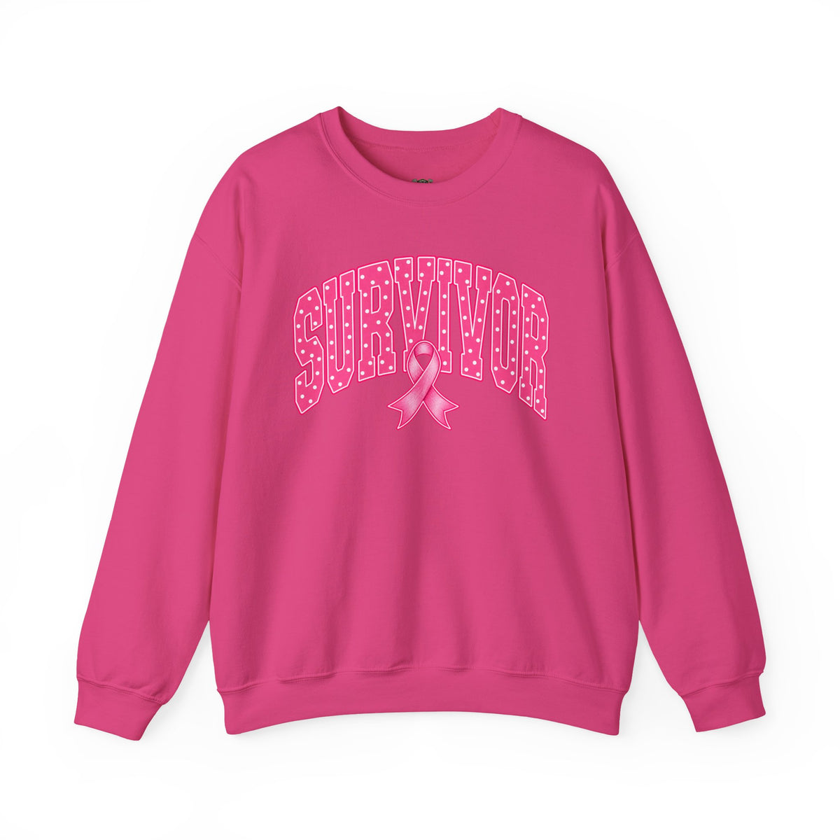 Survivor Pink Ribbon Sweatshirt - Breast Cancer Awareness Crewneck