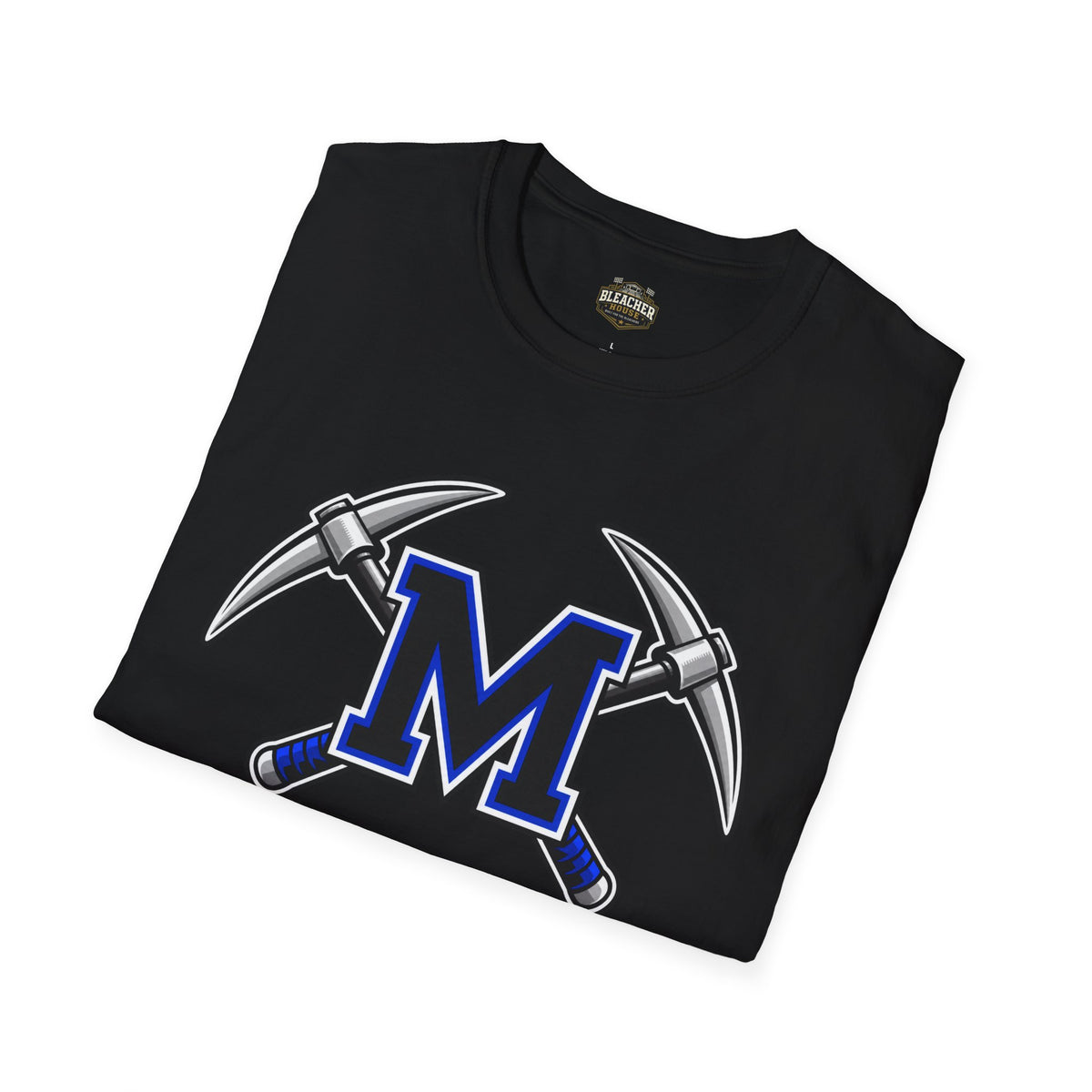 Miner M Logo T-Shirt — Crossed Pickaxes Unisex Softstyle Tee