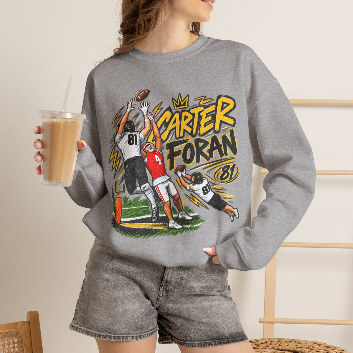 CARTER FORAN Graphic Crewneck - Saturday Standouts Sketch Series