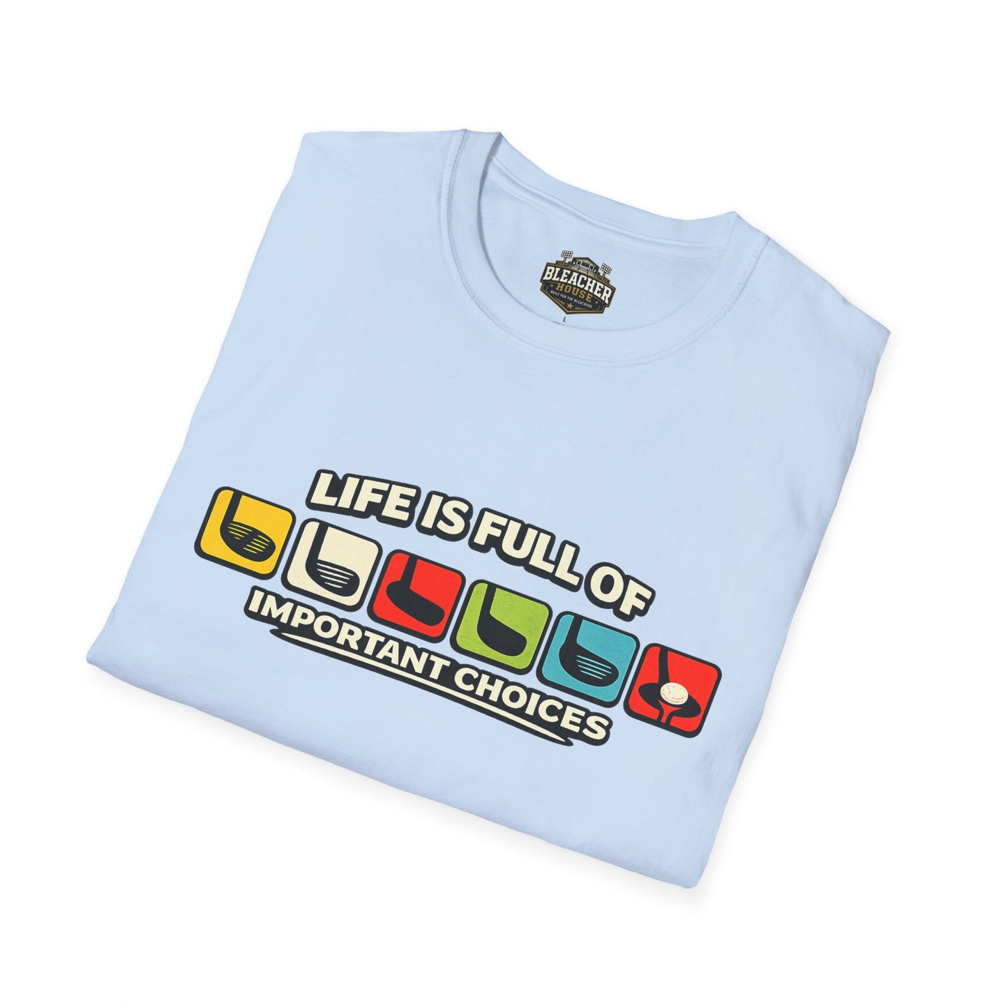T‑Shirt — "Life Is Full Of Important Choices" Retro Game Controller Graphic