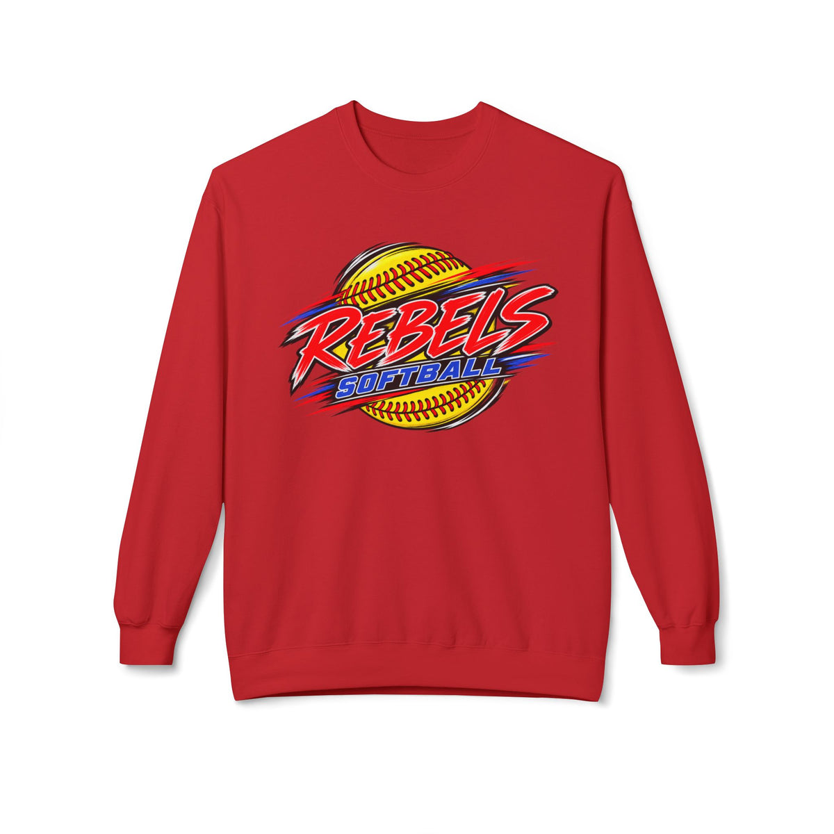 Rebels Softball Crewneck Sweatshirt — Bold Team Logo Pullover