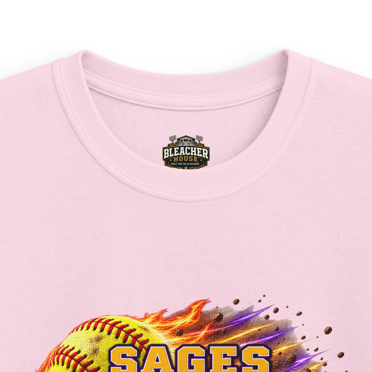 YOUTH Sages Flaming Softball T-shirt
