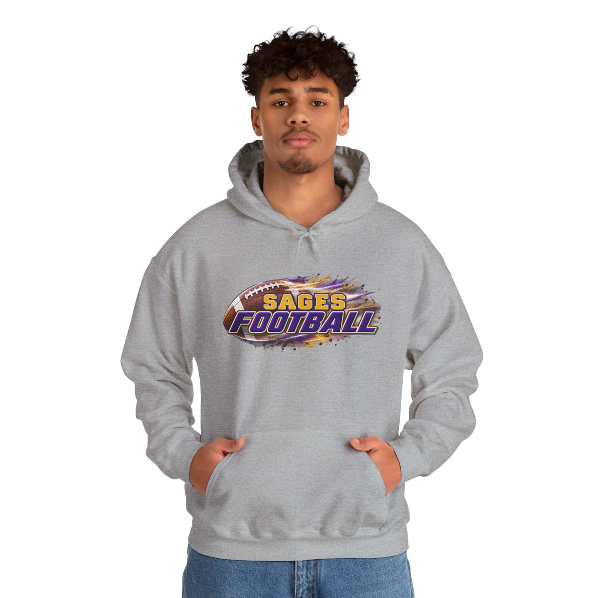 Sages Flaming Football Hoodie