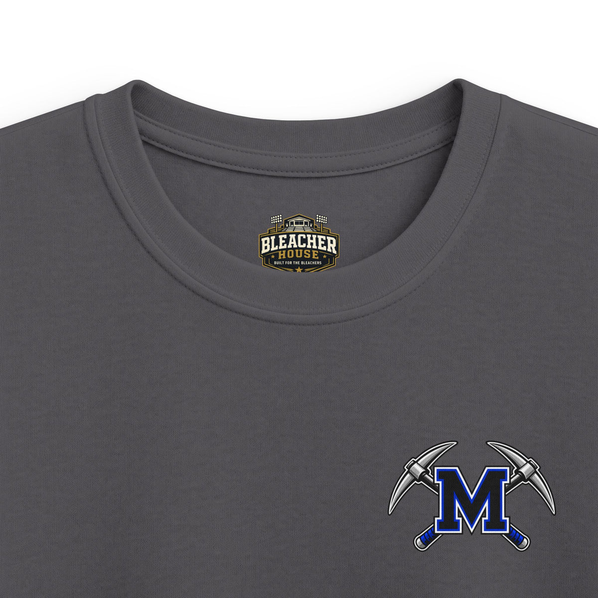 YOUTH Miners Graphic T-Shirt - Miners Logo on Front, Mascot Design on Back