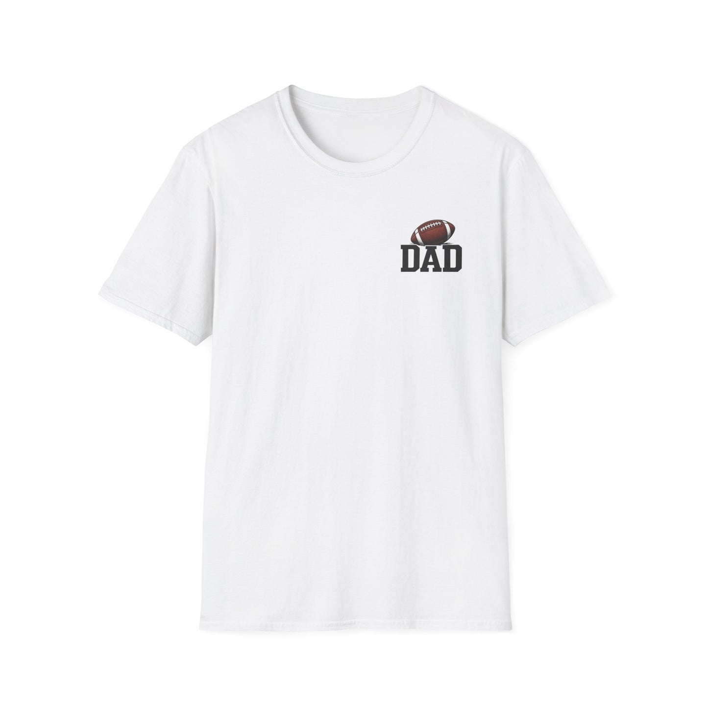 Football Dad T‑Shirt — 'DAD' with Football Chest Print