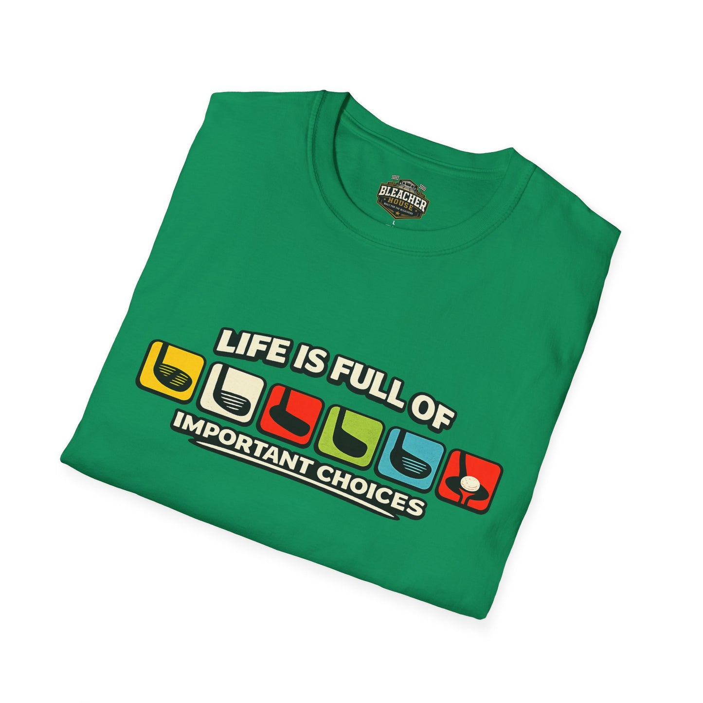 T‑Shirt — "Life Is Full Of Important Choices" Retro Game Controller Graphic