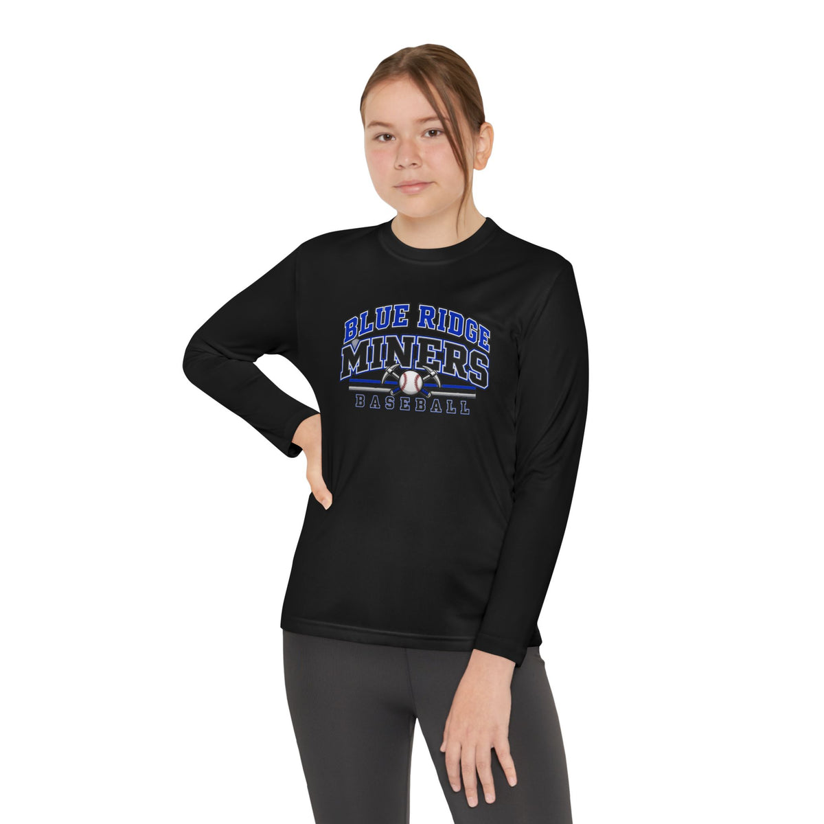 YOUTH Blue Ridge Miners Baseball Long Sleeve Tee