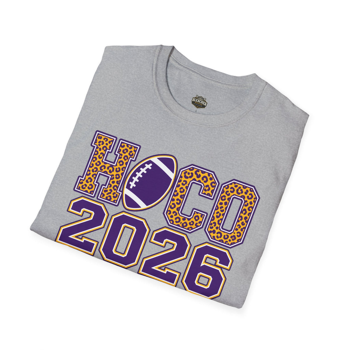 Homecoming 2026 Football Tee — HOCO 2026 Leopard Accent T-Shirt