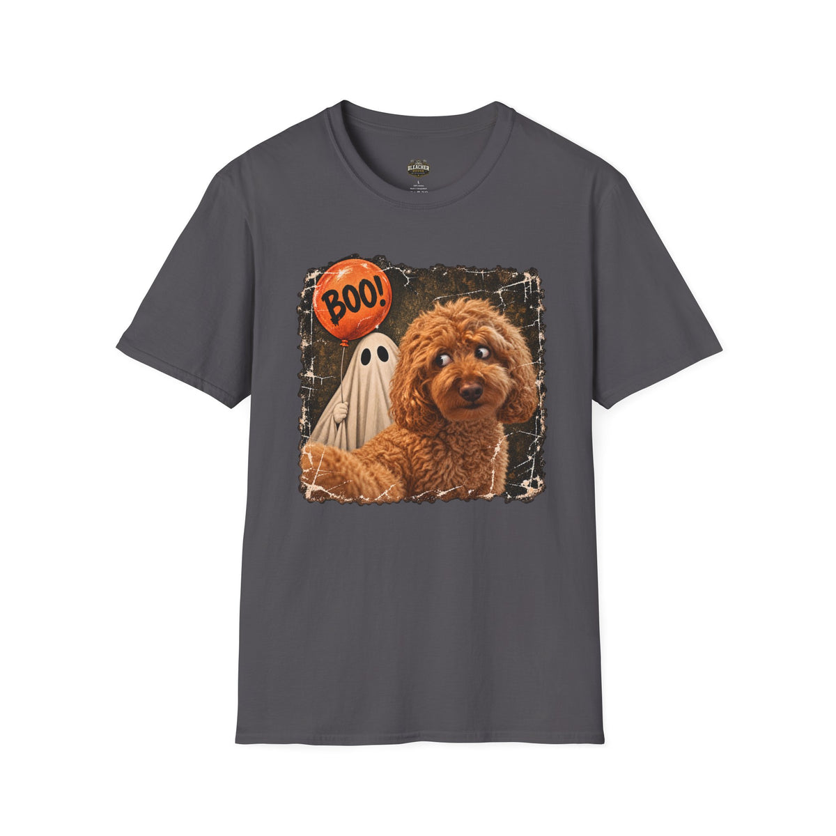 Halloween Dog T-Shirt – Cute Pup with 'Boo!' Ghost Design