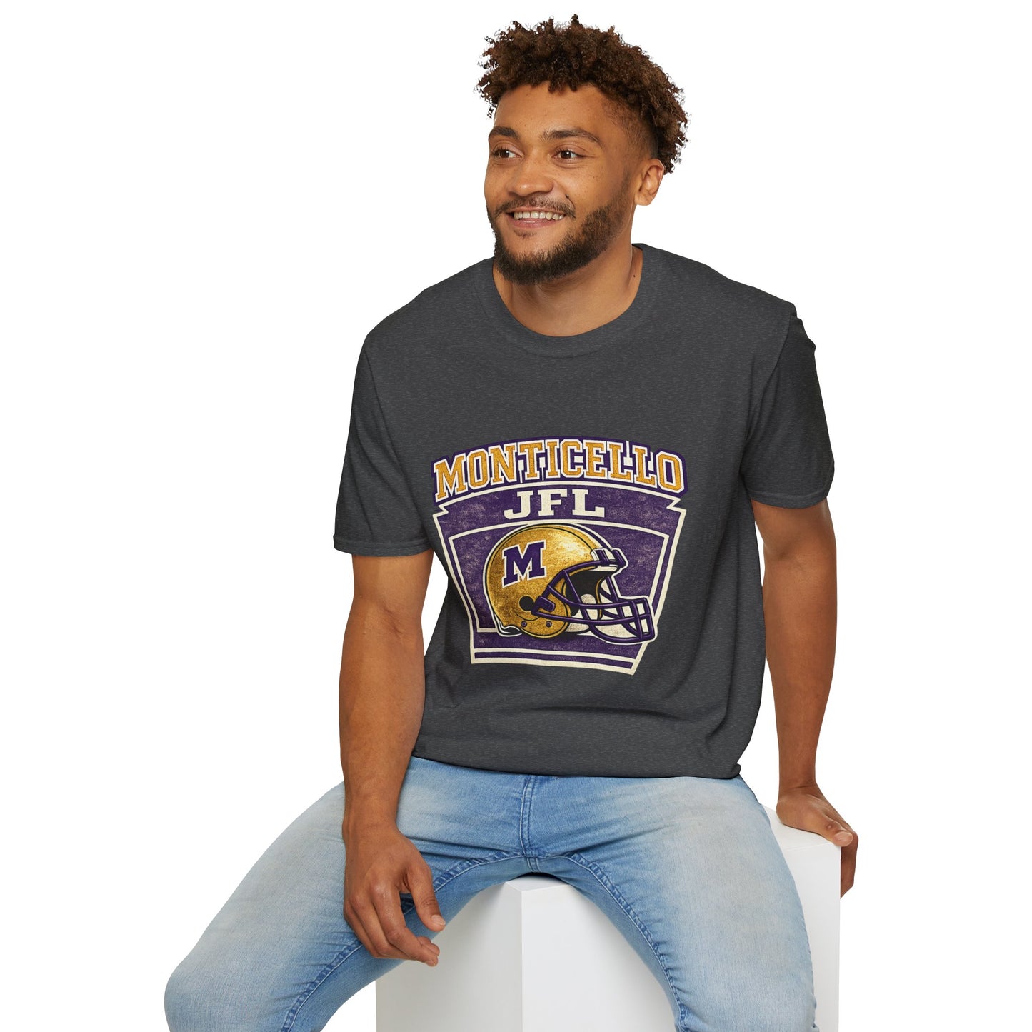 Monticello JFL Football T‑Shirt — Vintage Helmet Tee