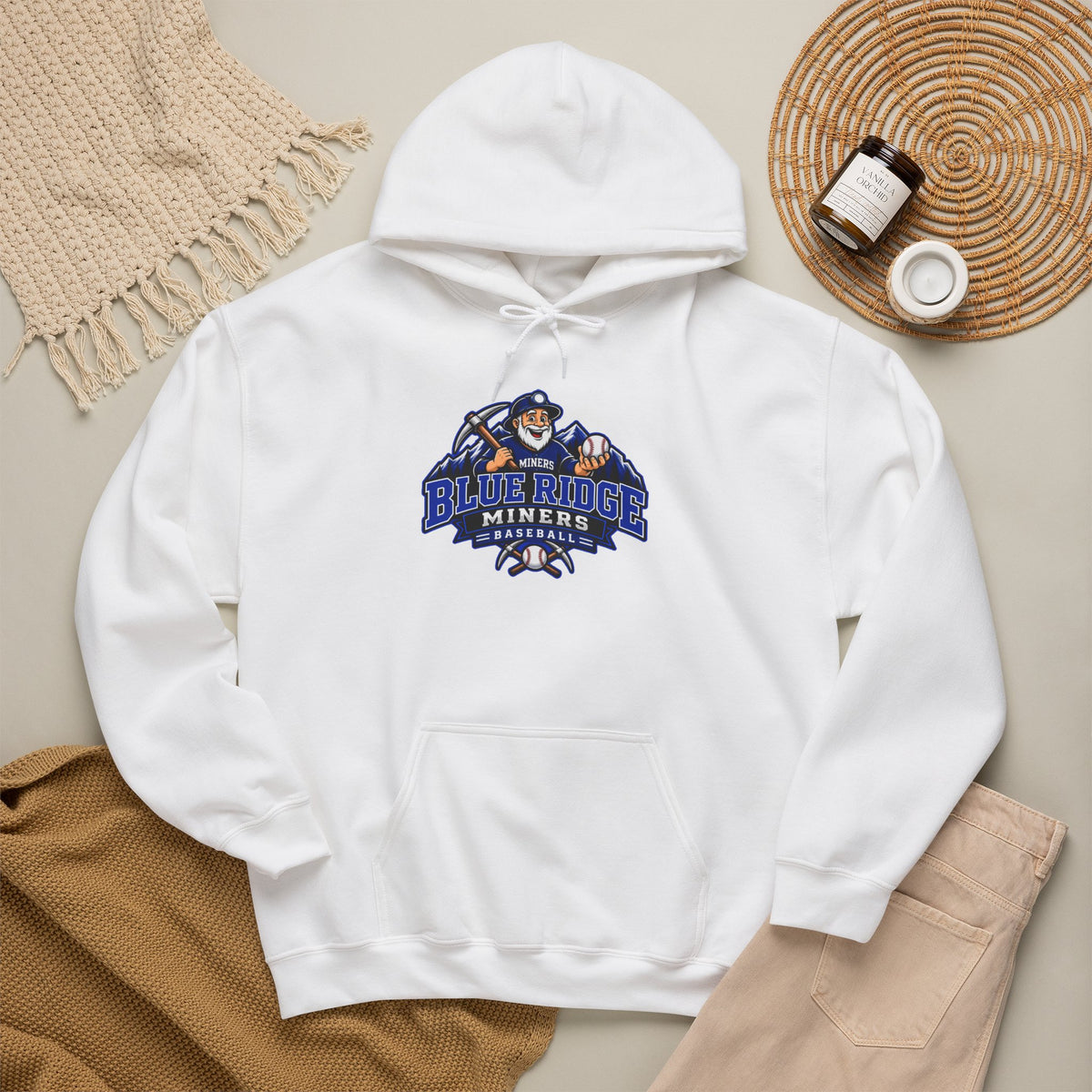 Blue Ridge Miners Mascot Logo Hoodie