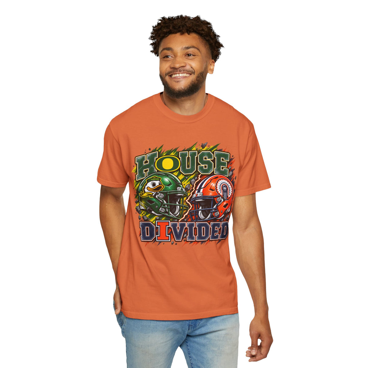 House Divided Football T-Shirt - Oregon vs. Illinois