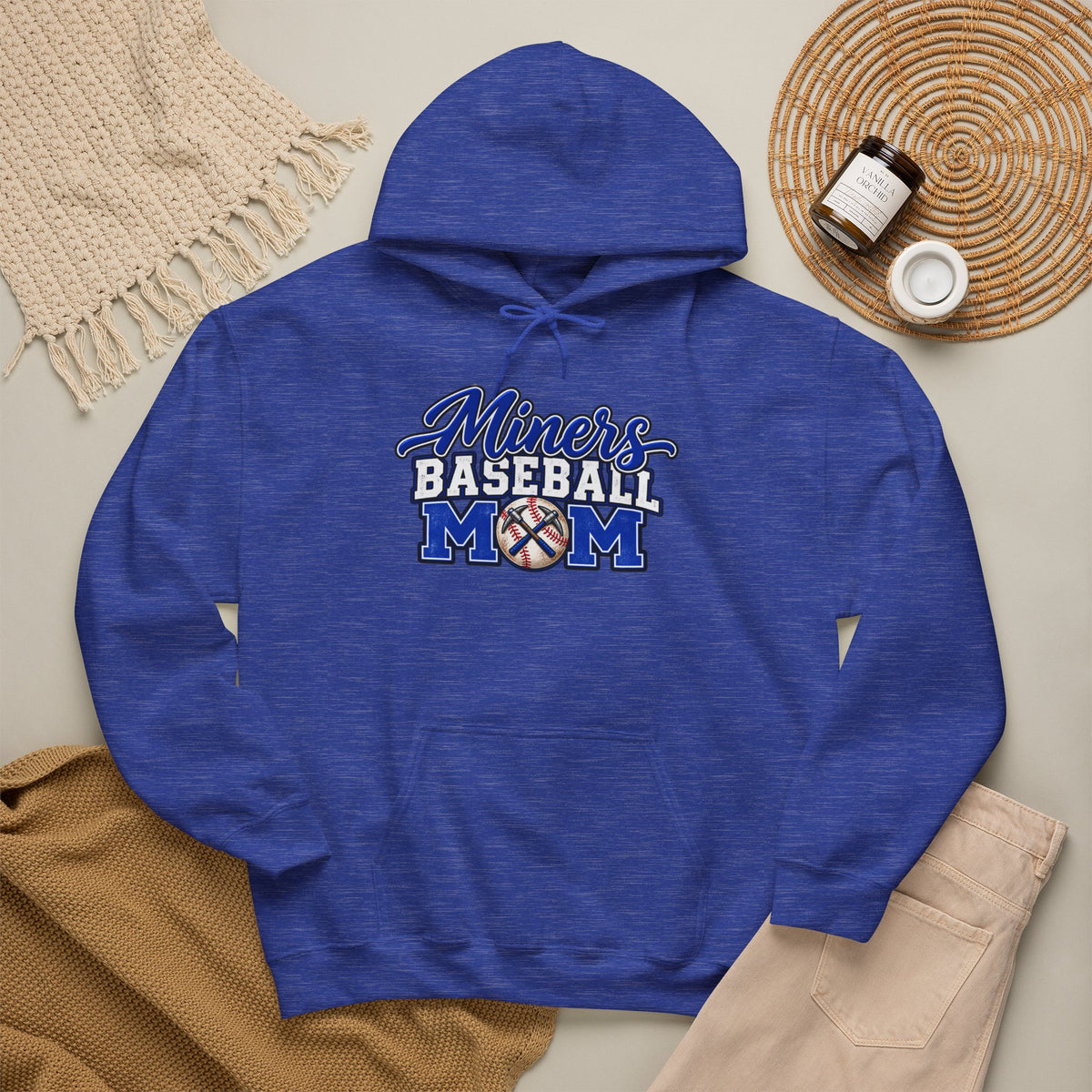Miners Baseball Mom Hoodie – Supportive Team Spirit Pullover