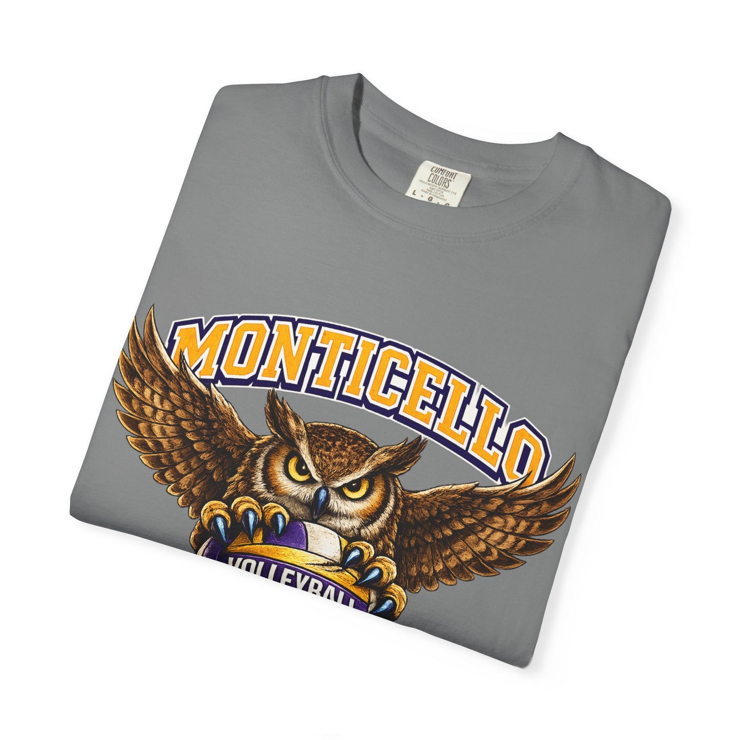 Monticello Sages Volleyball T-Shirt — Vintage Owl & Wings Team Tee