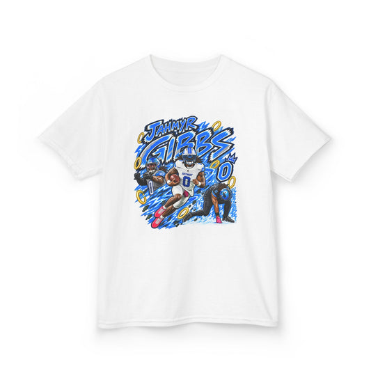 YOUTH Jahmyr Gibbs, SONIC Graphic T-Shirt - Sunday Standouts Sketch Series