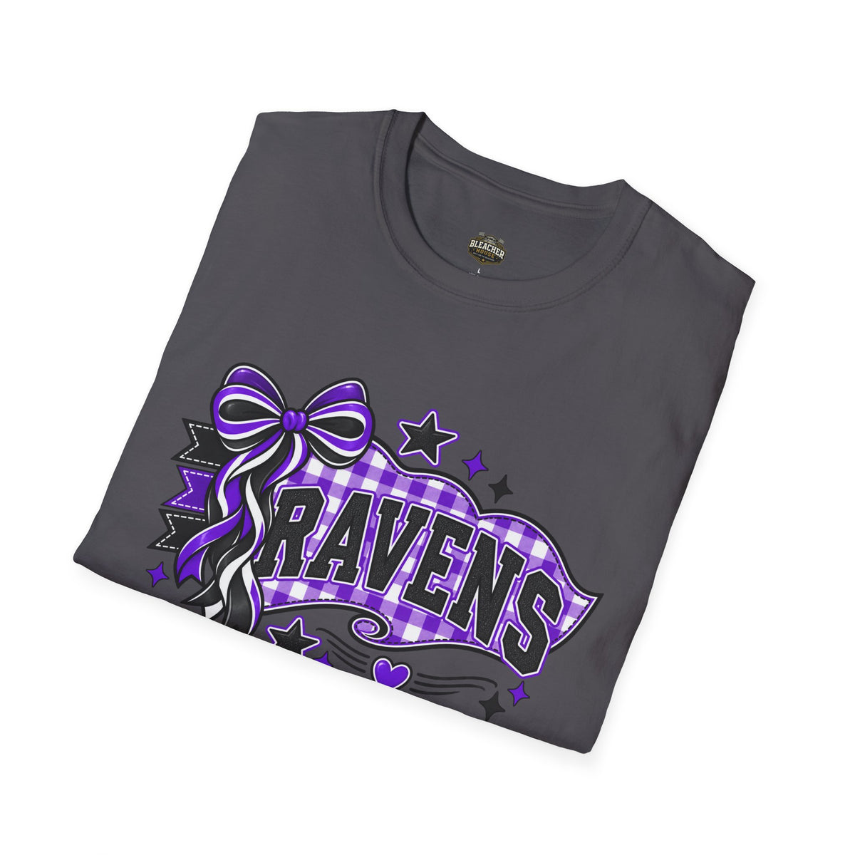 Ravens T-Shirt — Purple Ribbon & Stars Spirit Tee