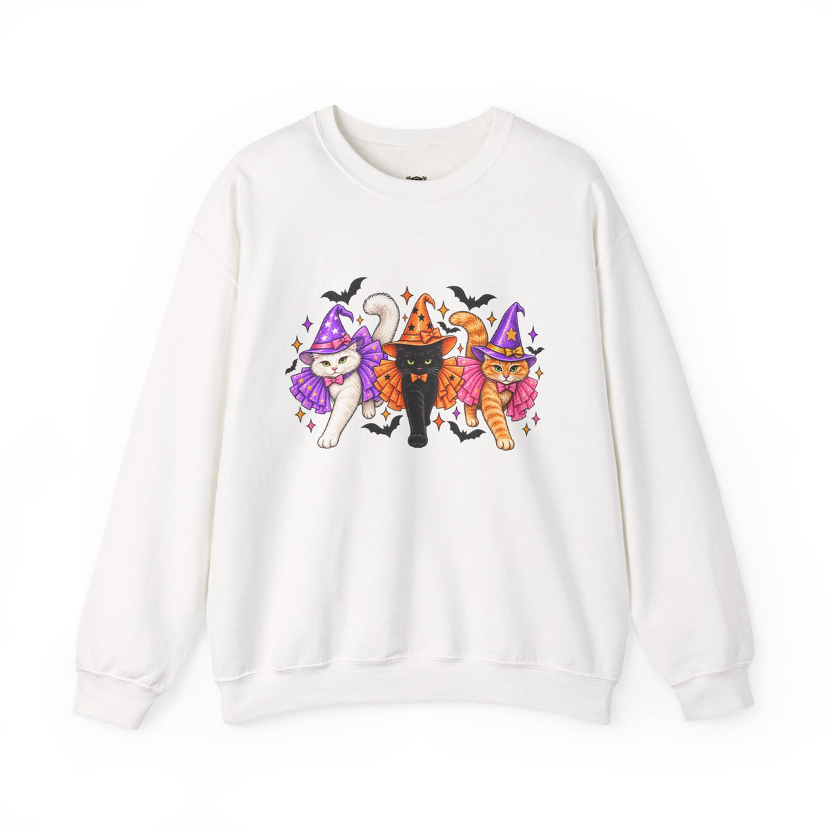 Halloween Witch Cats Crewneck Sweatshirt