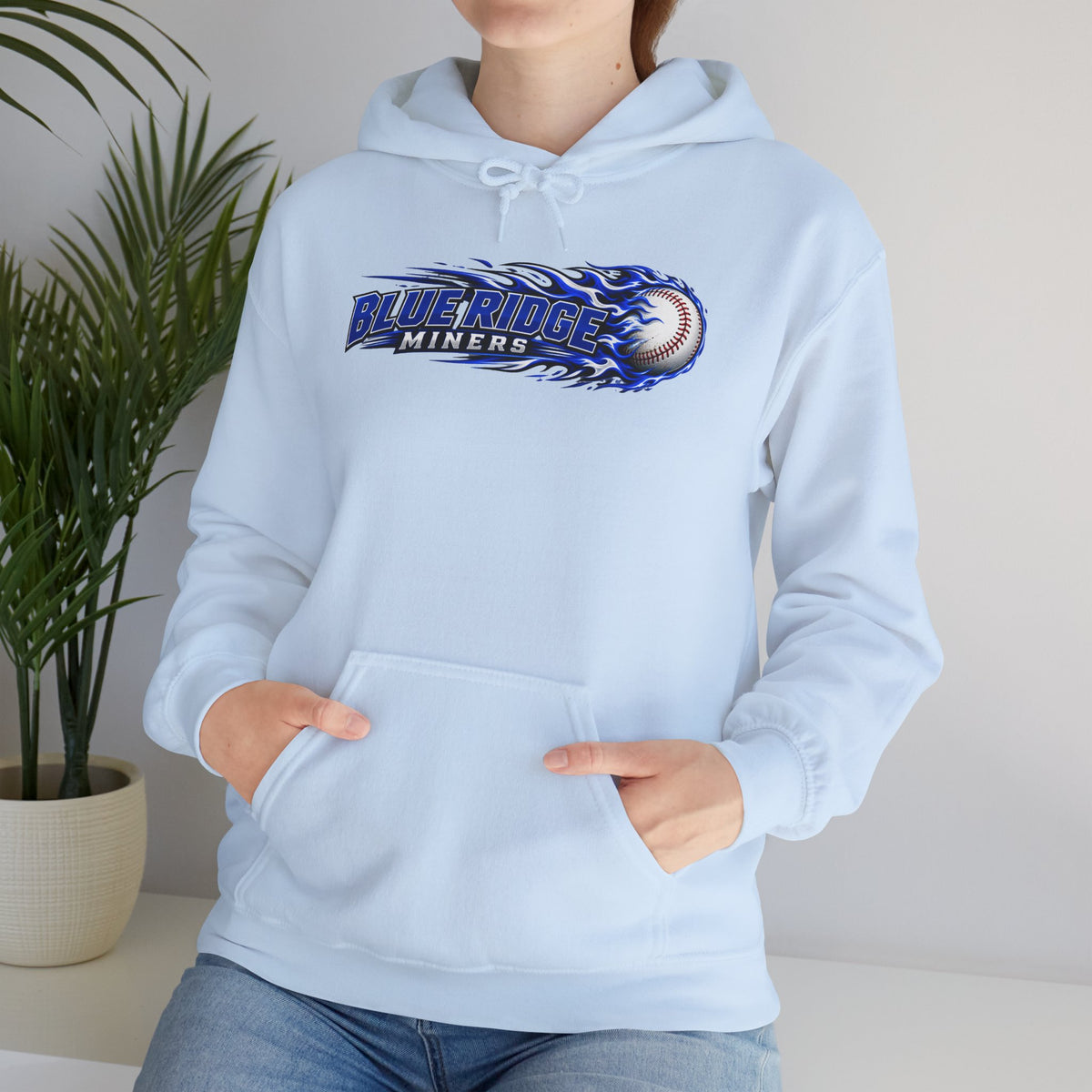 Blue Ridge Miners Flaming Baseball Hoodie – Flaming Ball Hoodie