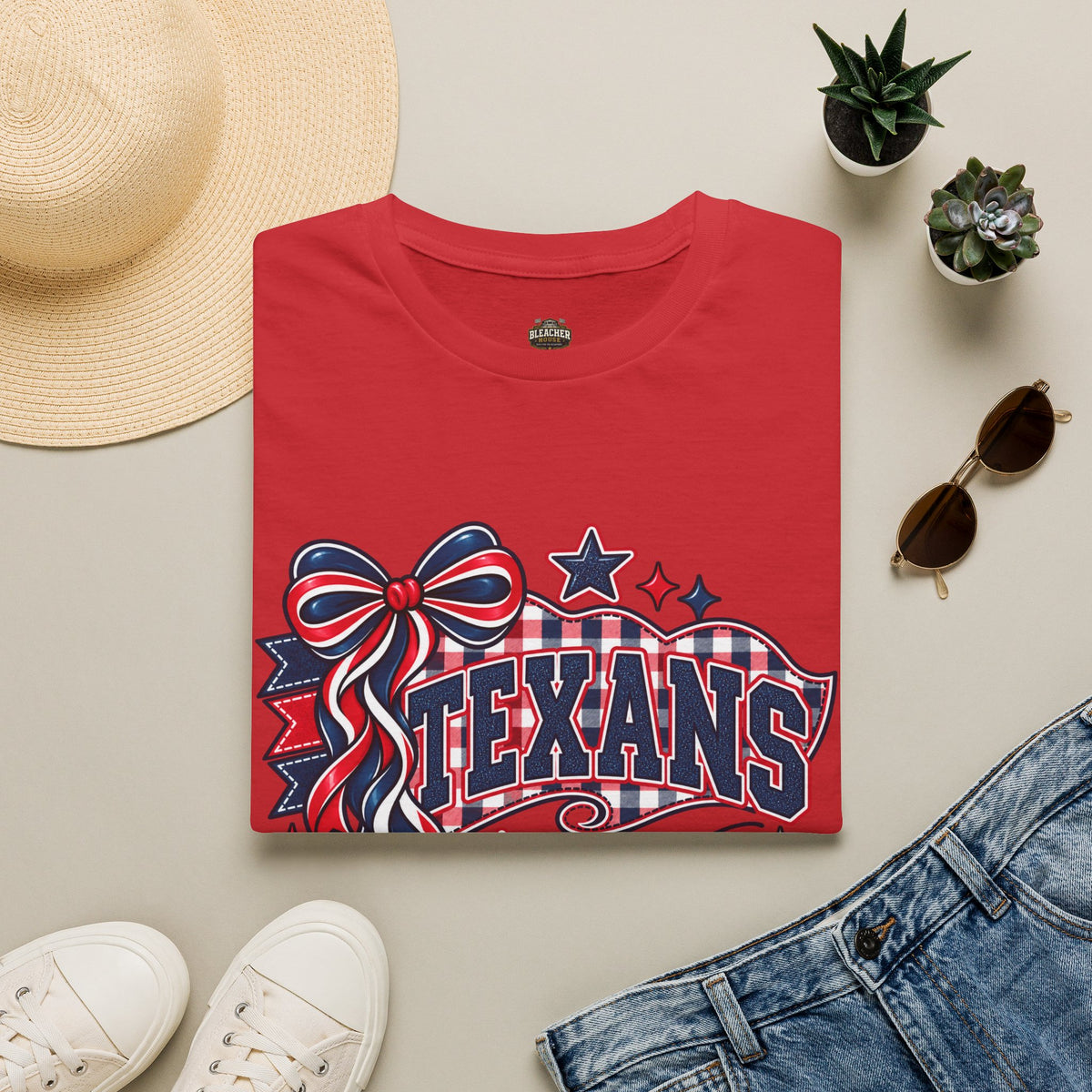 Texans Ribbon & Banner T-Shirt — Team Spirit Tee