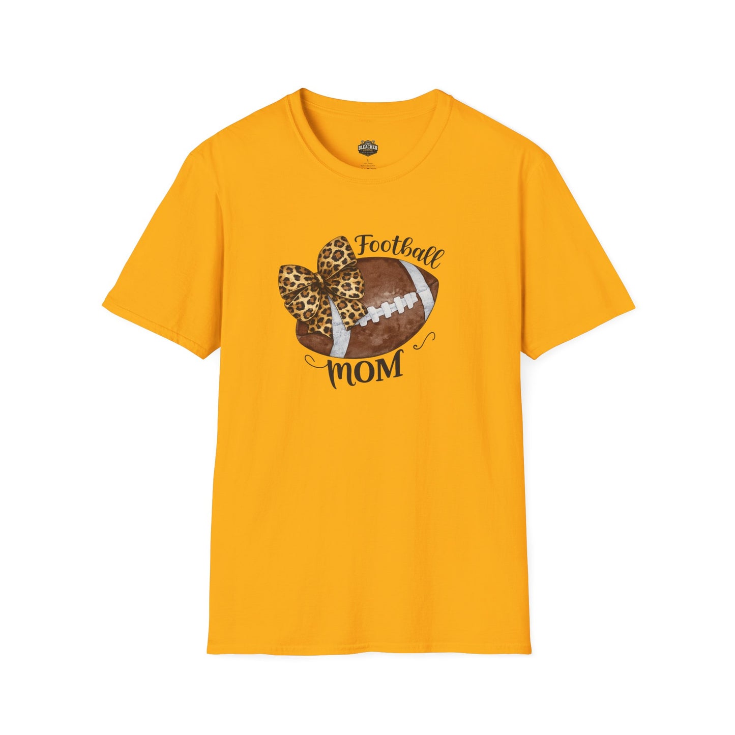 Football Mom T-Shirt — Leopard Bow Game Day Tee