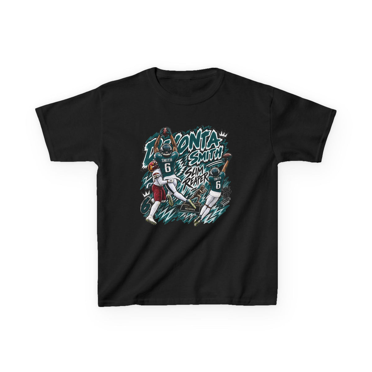 YOUTH Devonta Smith, SLIM REAPER Graphic T-Shirt - Sunday Standouts Sketch Series