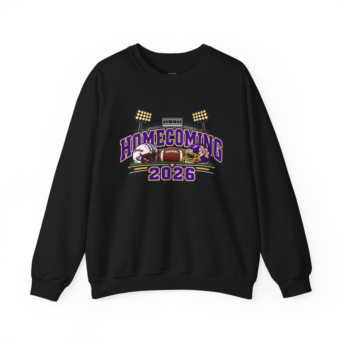 Homecoming 2026 Crewneck Sweatshirt — Football Stadium Design