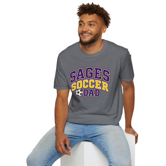 Sages Soccer Dad T‑Shirt — School Team Supportive Fan Tee