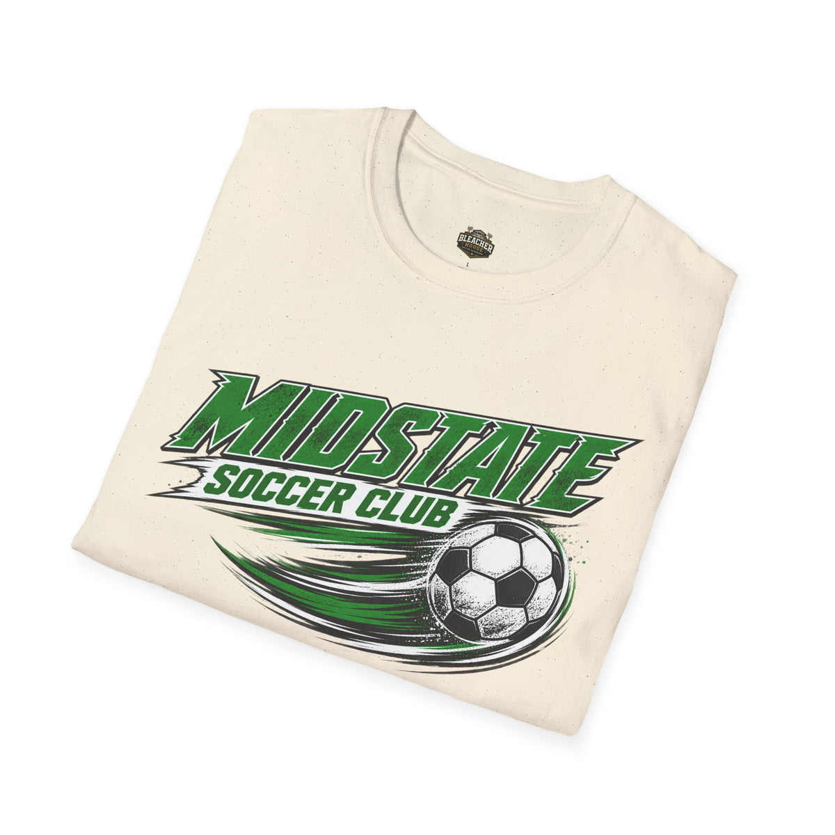 Midstate Soccer Club T-Shirt — Green Vintage Soccer Graphic Tee