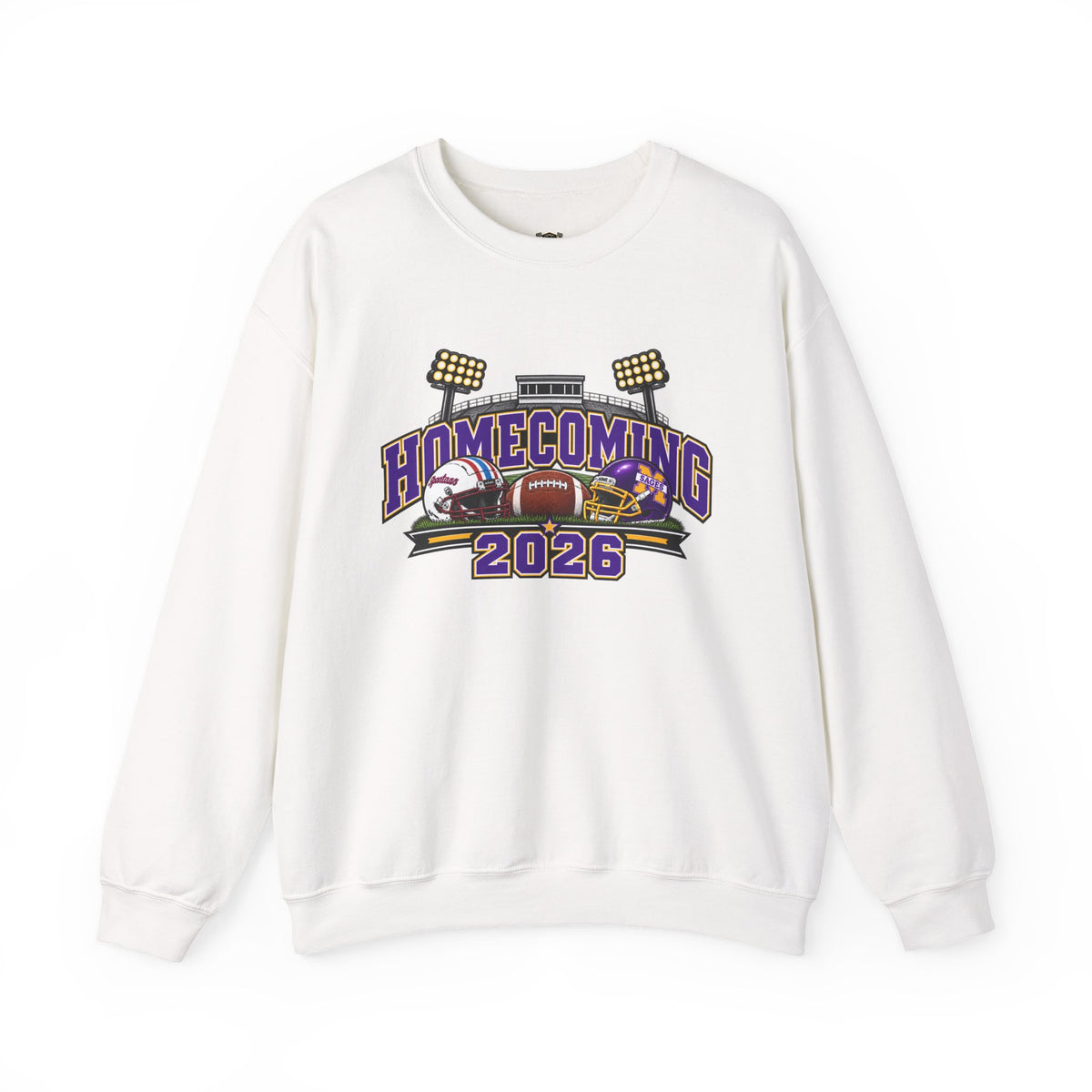 Homecoming 2026 Crewneck Sweatshirt — Football Stadium Design