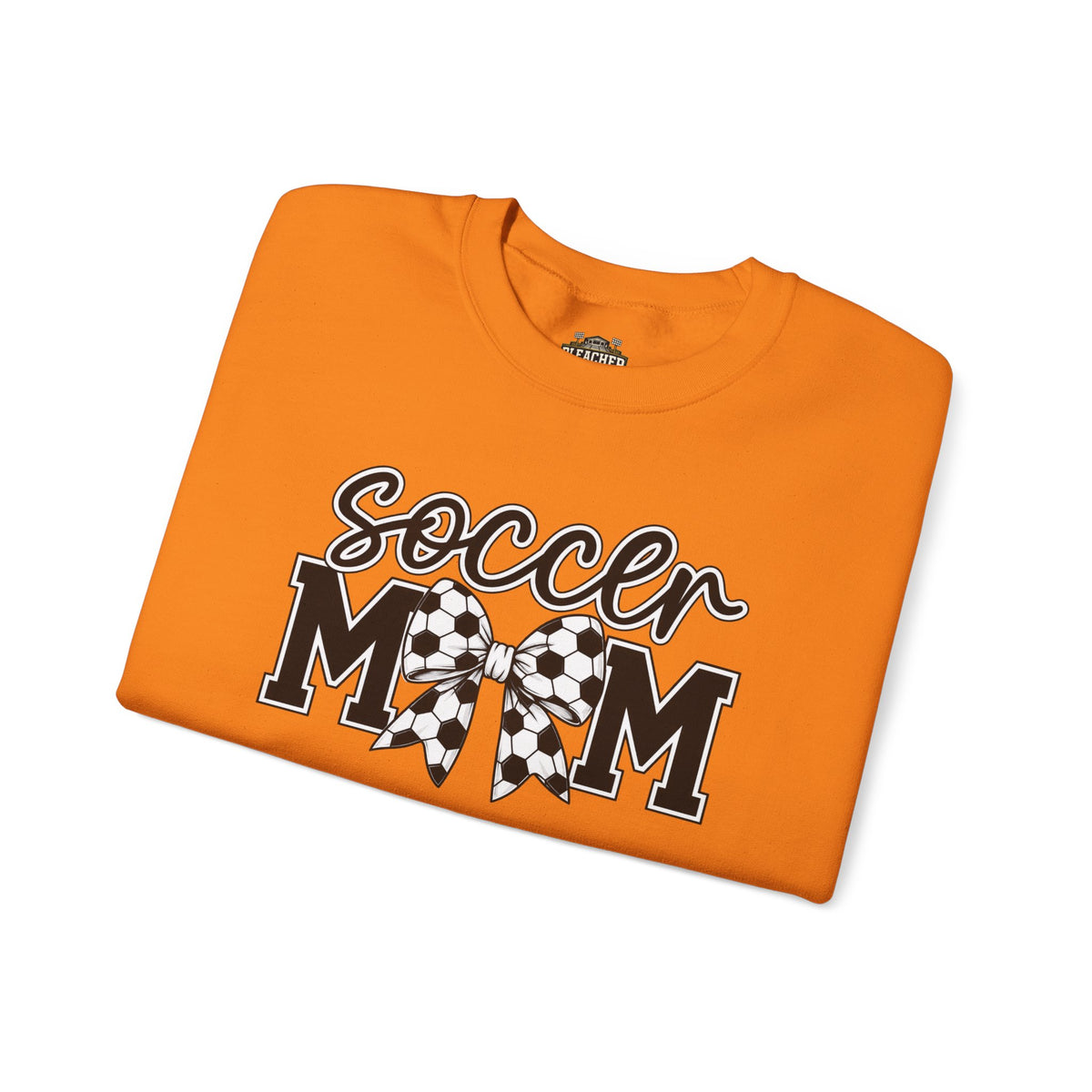 Soccer Mom Crewneck Sweatshirt — Cheer Mom Graphic Pullover with Soccer Bow