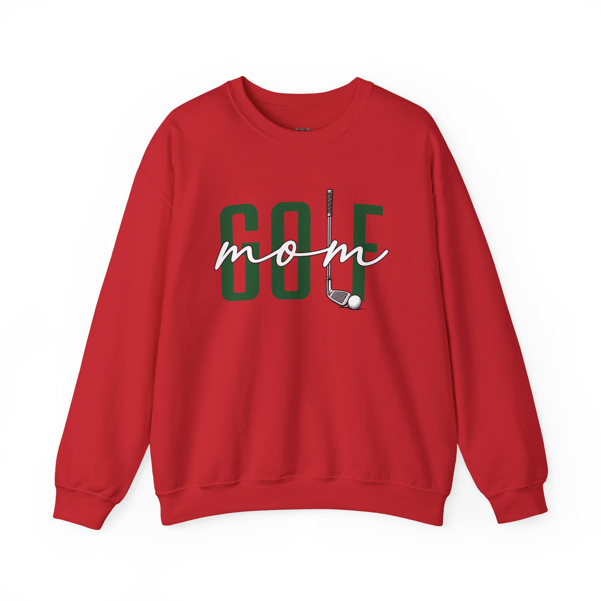 Golf Mom Crewneck Sweatshirt — 'MOM Graphic with Ball