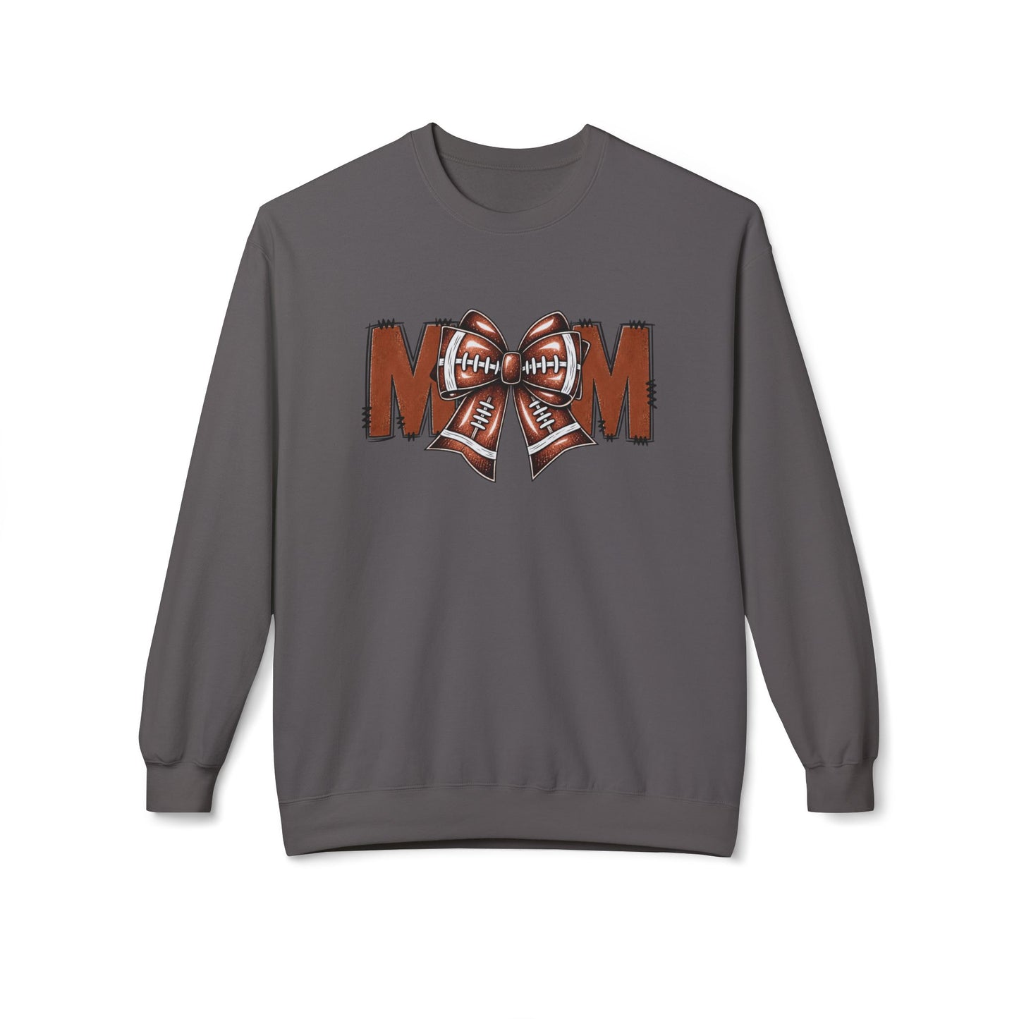 Sweatshirt - Football Mom Bow Crewneck Sweatshirt
