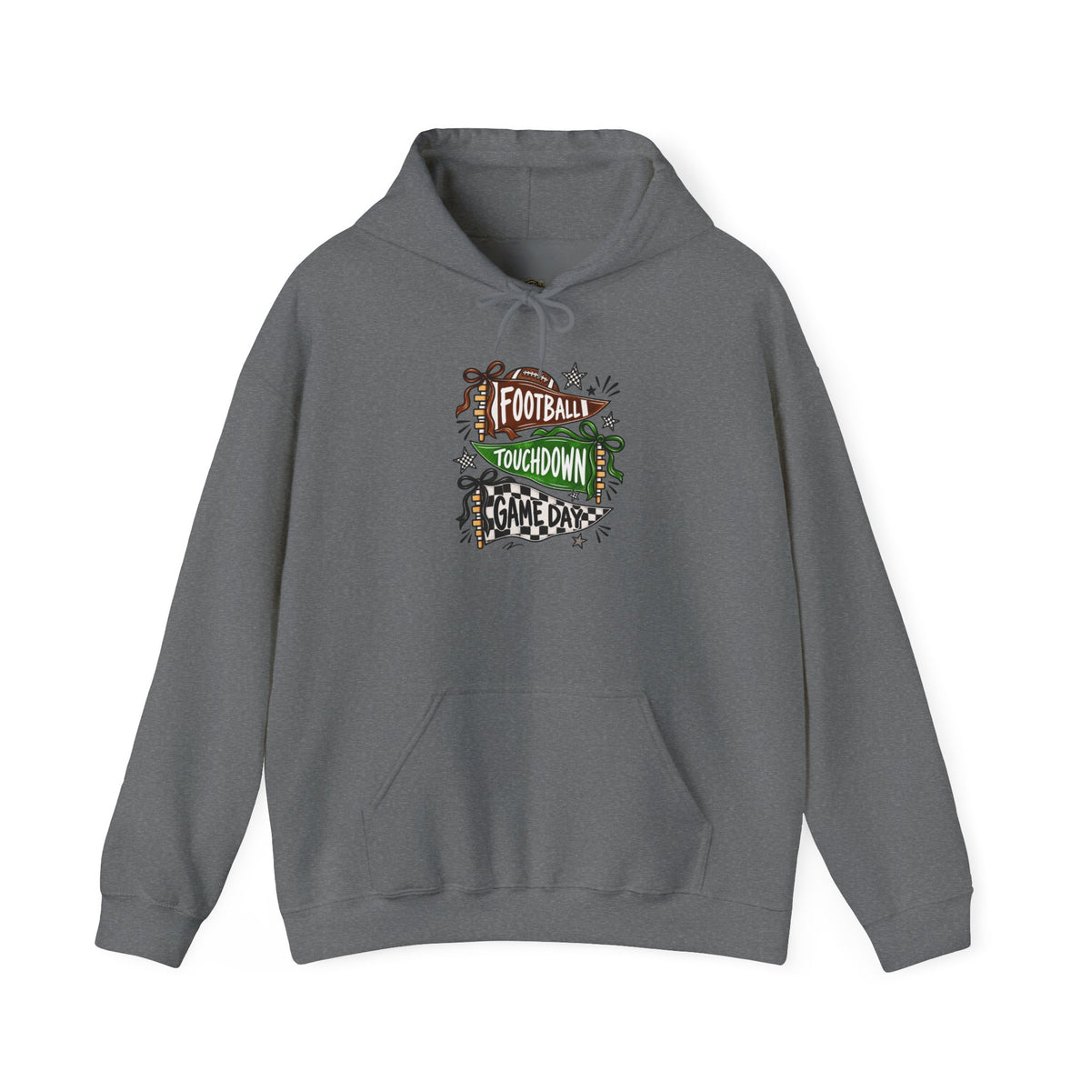 Football Touchdown Game Day Hoodie - Retro Grunge Sports Sweatshirt
