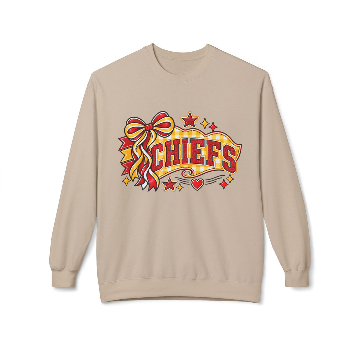 Chiefs Ribbon & Banner Crewneck Sweatshirt - Team Spirit Pullover