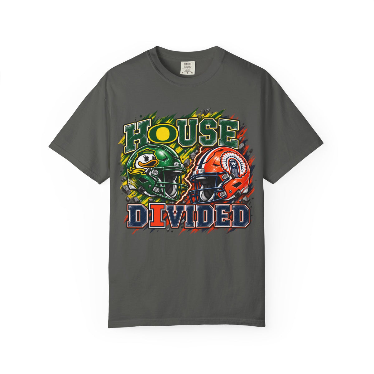 House Divided Football T-Shirt - Oregon vs. Illinois