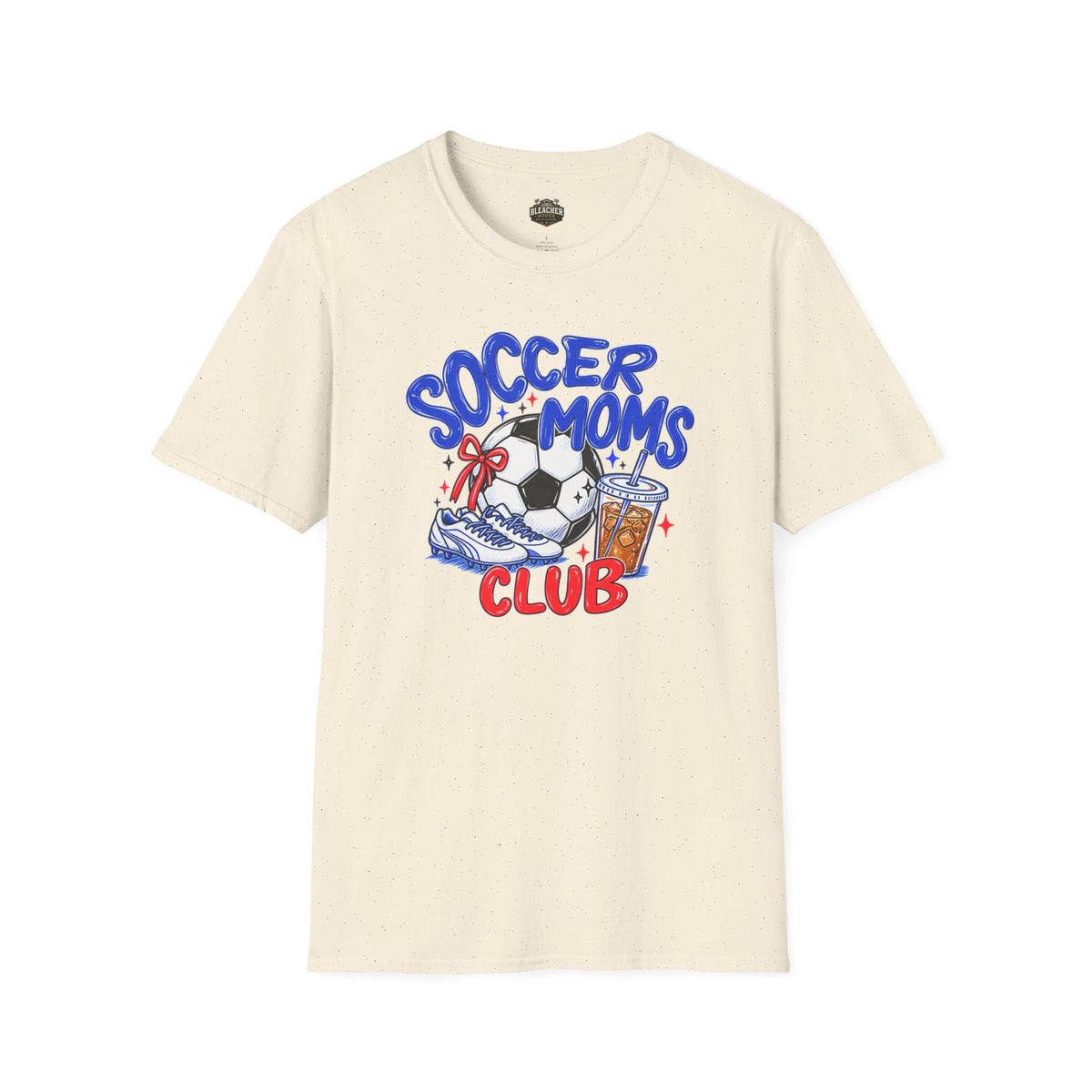Soccer Moms Tee — 'Soccer Moms Club' Graphic T-Shirt with Ball, Cleats & Drink