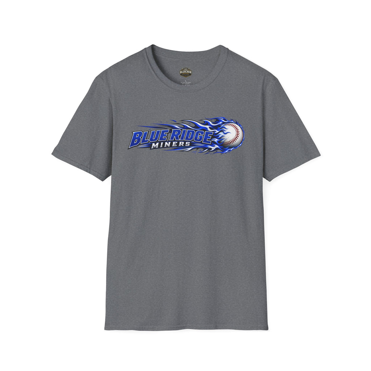 Blue Ridge Miners Flaming Baseball T-Shirt – Flaming Ball Softstyle Tee
