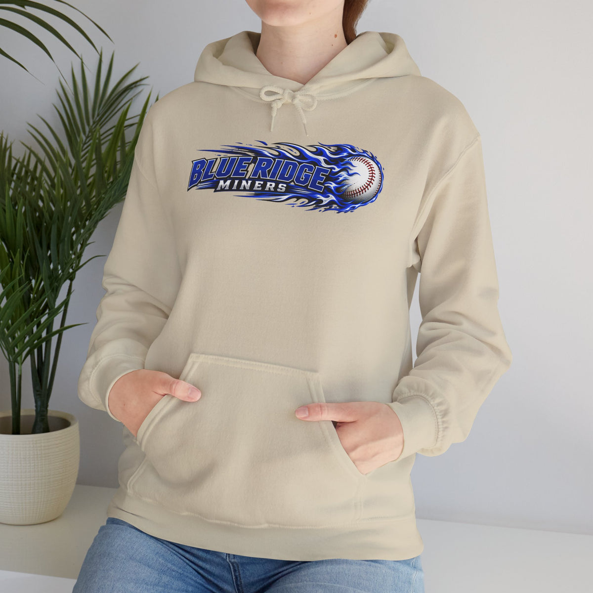 Blue Ridge Miners Flaming Baseball Hoodie – Flaming Ball Hoodie
