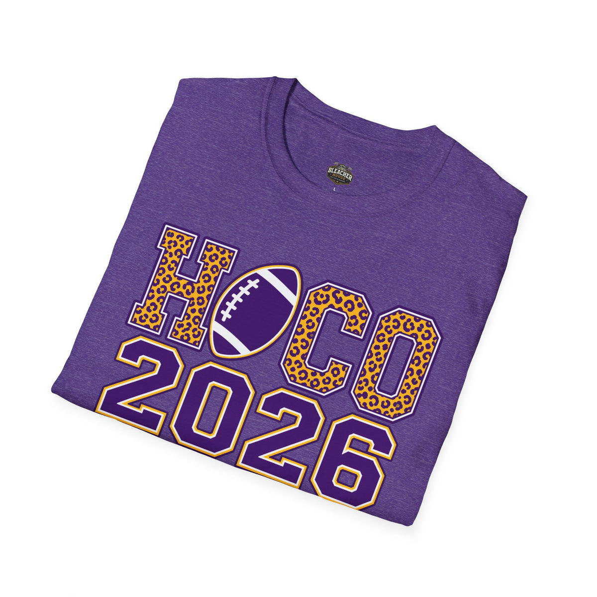 Homecoming 2026 Football Tee — HOCO 2026 Leopard Accent T-Shirt