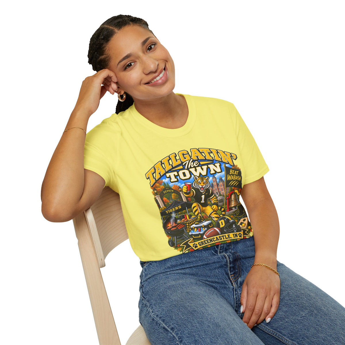 Tailgatin' the Town - DEPAUW EDITION - College Game Day Tailgate Tee