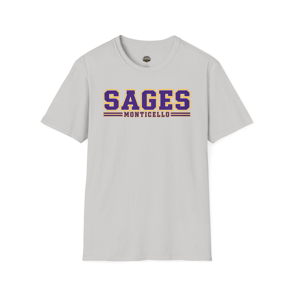 Sages Monticello Crew T‑Shirt — Classic Collegiate School Spirit Tee