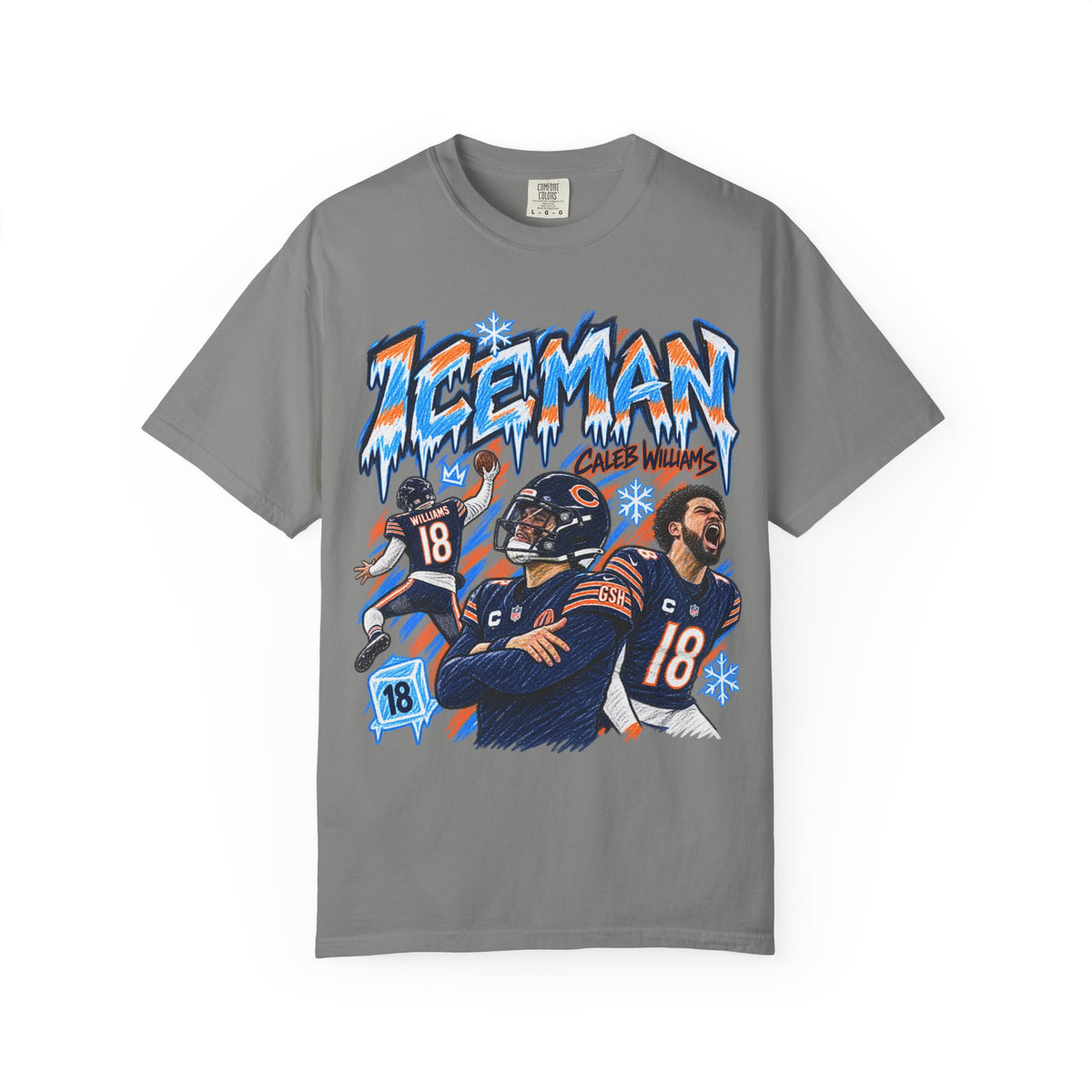 Caleb Williams, ICEMAN Graphic T-Shirt - Sunday Standouts Sketch Series