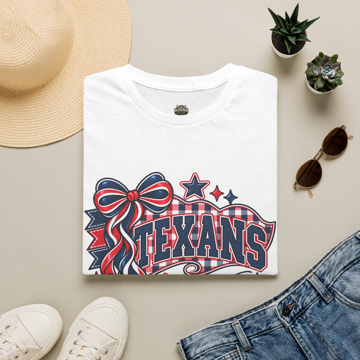 Texans Ribbon & Banner T-Shirt — Team Spirit Tee