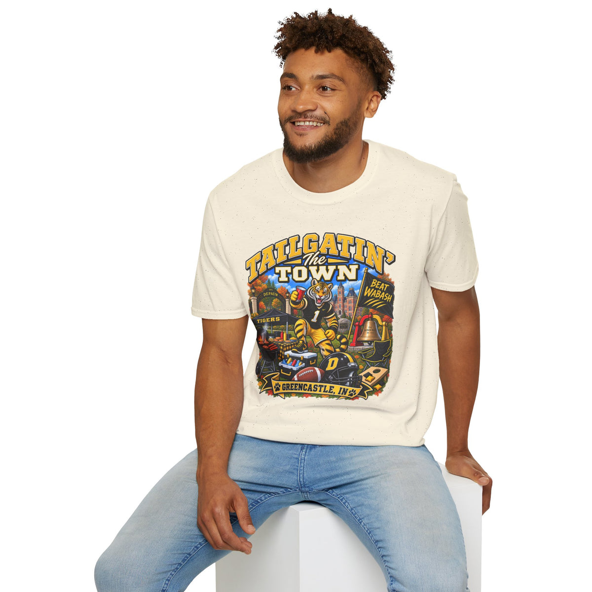 Tailgatin' the Town - DEPAUW EDITION - College Game Day Tailgate Tee