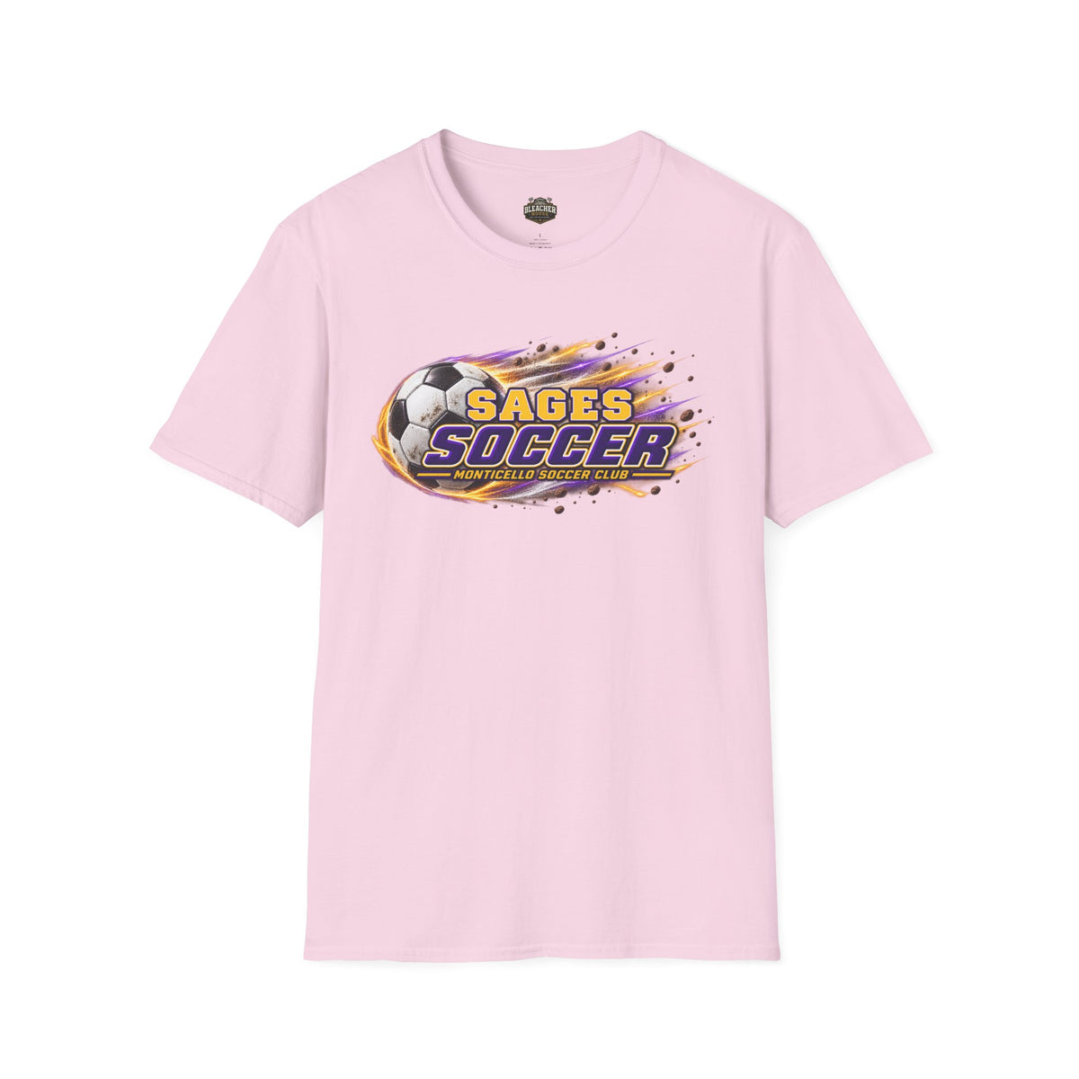 Monticello Soccer Club T Shirt - Flaming Soccer Ball