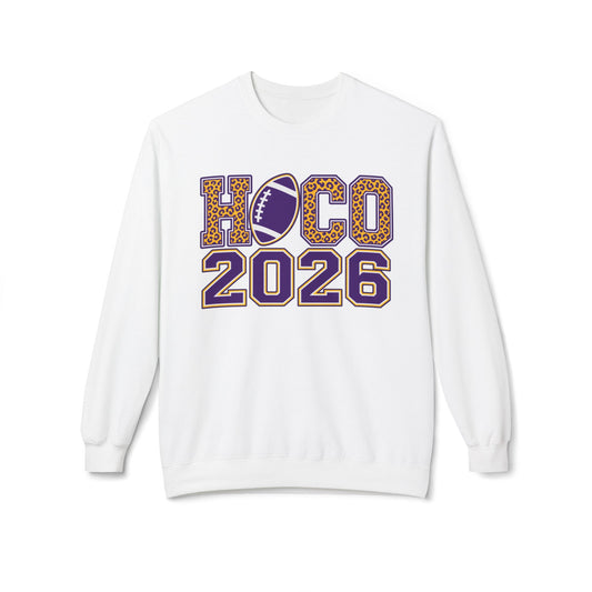 HOCO 2026 Leopard Football Crewneck Sweatshirt
