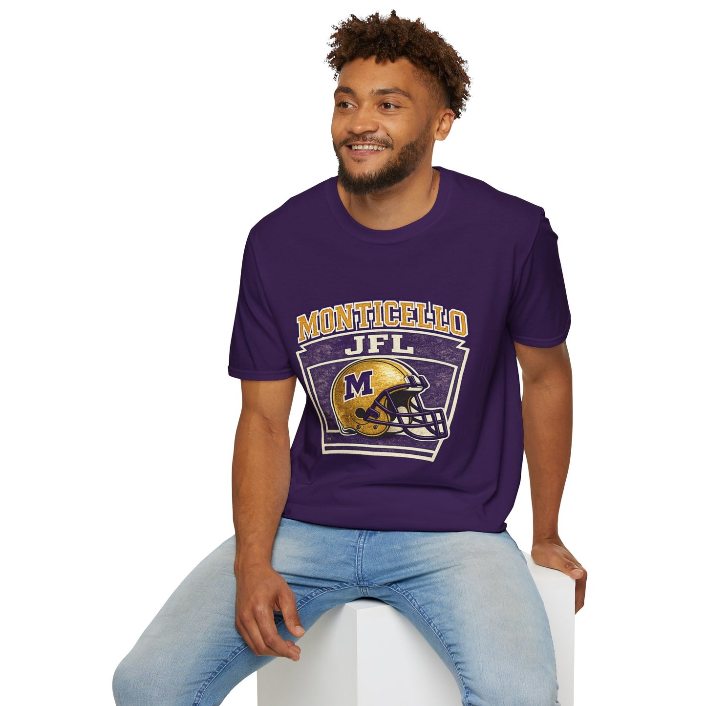 Monticello JFL Football T‑Shirt — Vintage Helmet Tee