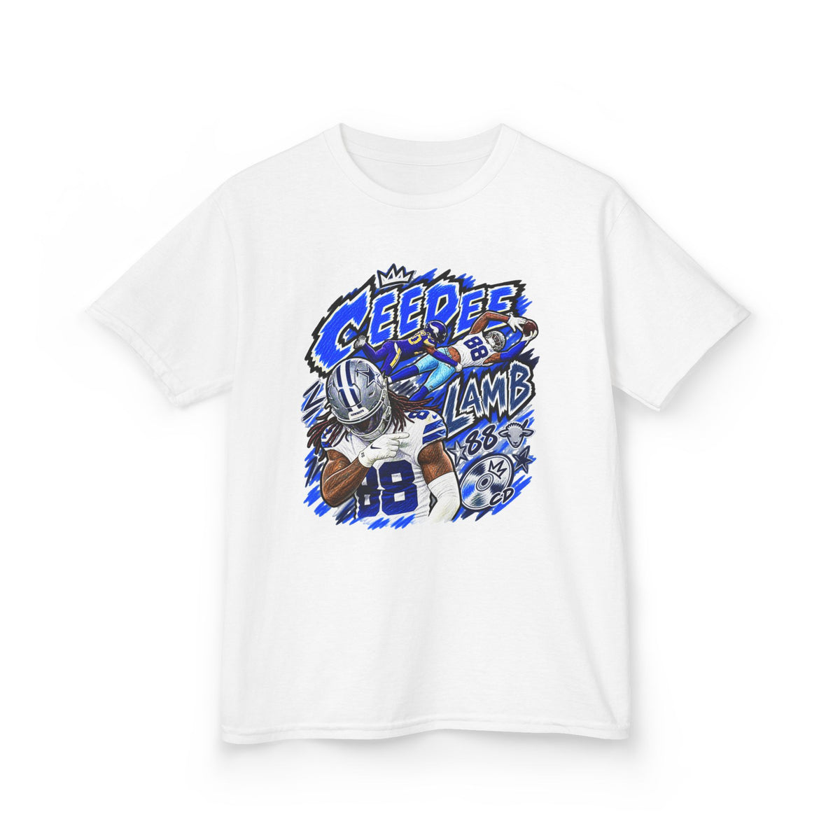 YOUTH CeeDee Lamb Graphic T-Shirt - Sunday Standouts Sketch Series