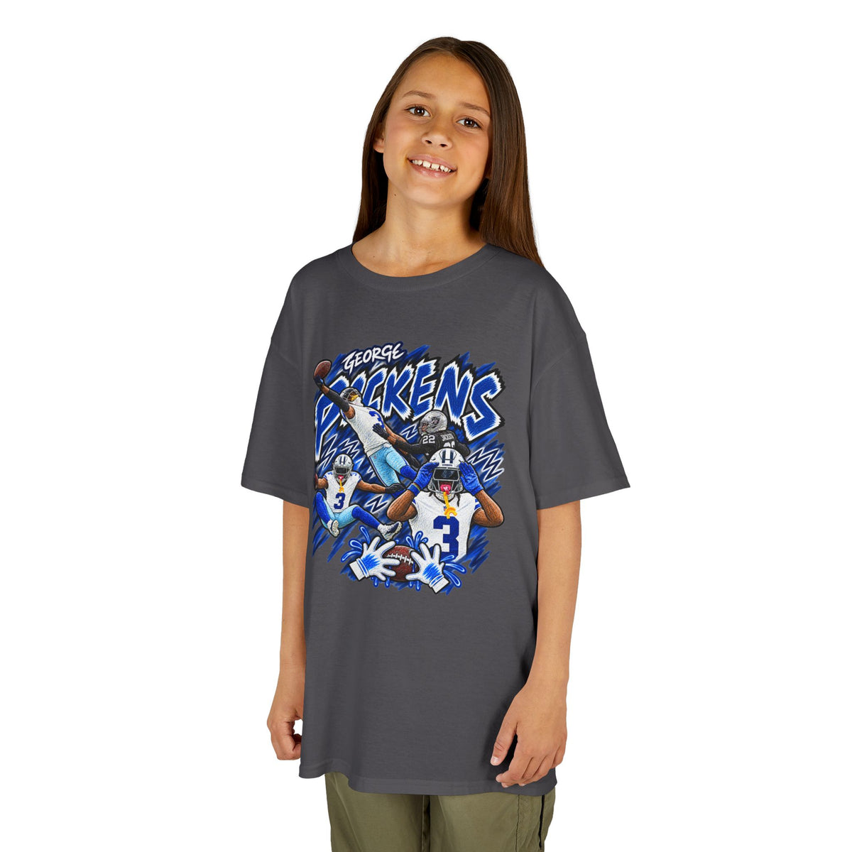 YOUTH George Pickens Graphic T-Shirt - Sunday Standouts Sketch Series